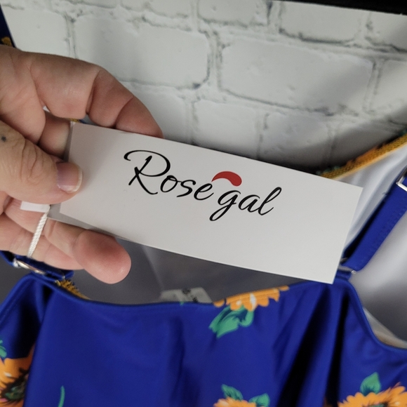 ROSEGAL | sunflower flowy swim bathing suit bikini top - Picture 6 of 8